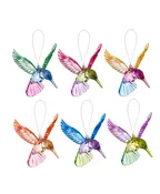 ACRYLIC MEADOW HUMMINGBIRD ORNAMENTS