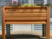 18”x4’x34″ Elevated Metal Planter Box- With Exact Color Match Leg Covers