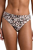 Animal Print Ruched Band Bikini Bottom