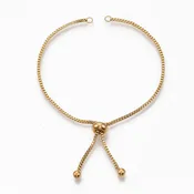 Adjustable Slider Bracelet - Plated Stainless - 10"