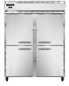 2RENPTHD-SD-GD 2-Section Display Commercial Pass-Thru Refrigerator Extra Wide, Half Doors