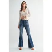 HIGH RISE FLARED LEG W/VINTAGE WASH