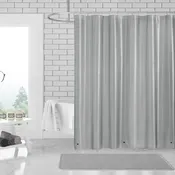 3D PEVA Polkadots Grommet Shower Liner With Magnetic Weighted Bottom, 70x72 Inches
