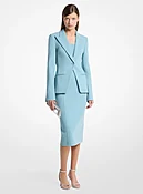 Blazer de crepé granulado elástico