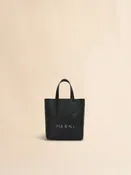 Mini-sac Museo Soft en cuir noir avec broderie Marni Mending