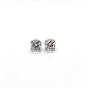 0.86CTW Round Brilliant Natural Diamond Stud Earrings