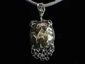 Alena Zena Pyritized Trilobite with Amethyst & Citrine Pendant, Item# AZ-81