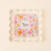 Square Scalloped Acrylic Frame-Clear