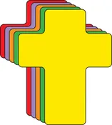 Assorted Color Foam Cross Cut-Outs, 5.5" – Pack of 15
