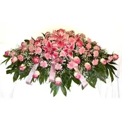 All Shades Of Pink Casket Spray  -  WFS0077