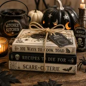 Halloween Cookbook Stack Metal Sign – TTE-474