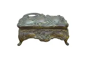Antique Art Nouveau Brainard & Wilson B&W Jewelry Keepsake Casket Box 8