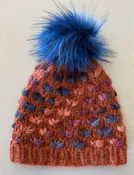 Alpaca Wool Hat, Lotus Flower, Hand knit, Ushya and Paca Cinta yarns