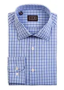 Blue on Blue Multi-Check Ike by Ike Behar Dress Shirt