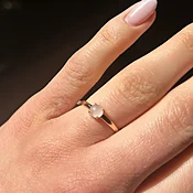 10K Gold Opal Blanchette Ring