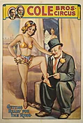 American Cole Bros Circus Poster 'Getting Ready For The Ring' 1935