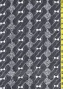 0011 - Yukata Fabric - Bow Ties, Diamonds, Interlocking Chain - By the Half Yard