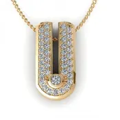 0.23 CT Round Cut Natural Diamonds - Diamond Pendants