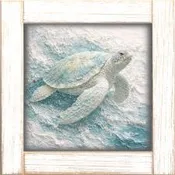 12x12 Sea Turtle Swimming A-22-619-112