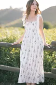 Bianca Stripe Floral Dress