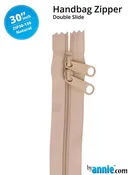 30" Handbag Zipper Double Slide - Natural