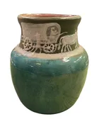 Signed Pisgah Forest Pottery Vase Stephen Longpine