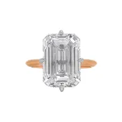 14kt Rose and White Gold Lab Diamond Ring