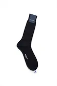 Bresciani Men's Cotton Knit Socks Navy Mocha