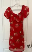 Floral Mesh Mini Dress Red Size M - $18 (55% Off Retail) - From Nicole