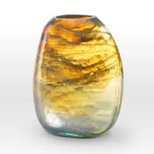 Lustre Caramel Teal Vase GL0110 – Viterra Art Glass