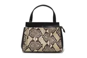 Authentic Celine Python and Black Leather Medium Edge Shoulder Bag