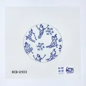 Apres Ski Round Needlepoint Canvas