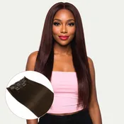 16" Dark Brown Invisible Clip-ins (140g)