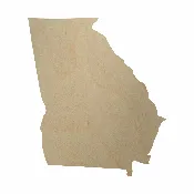 Wooden Georgia Cutout