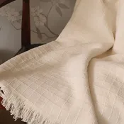 Alpaca Linen Waffle Throw : Benjamin