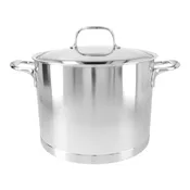 Demeyere Atlantis 8.5 qt Stock Pot With Lid, 18/10 Stainless Steel
