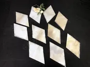 10 Stained Slag Glass Diamond Panes, Reclaimed Church Window Art Glass Pieces E