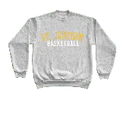 #043 St Joachim Basketball 3 - Heather Grey Crewneck