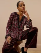 Block Print Embroidered Blouse