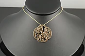 Cut Out Monogram Necklace