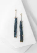 14k-18k Gold and Oxidized Sterling Kyanite Drops