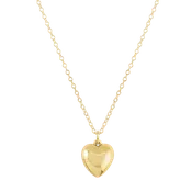 16" Gold Necklace - Love Plush Gold Charm