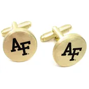 Air Force Academy Falcons Cuff Links Brushed Gold Cufflink Set