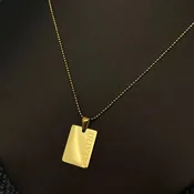 Breathe Gold Pendant Necklace