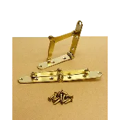 Antique Brass Plated Drop Front Desk Hinge Pair: Timeless Durability and Style