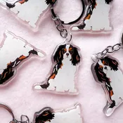 Cavalier King Charles Spaniel (Tri Color) Keychain