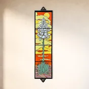 6"x24" Retro Yucca Tile Mural - Framed