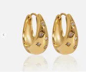 Luna Star Huggie Earrings