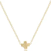 16" Necklace Gold - Signature Cross Small Gold