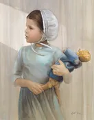 Emma with Doll by N.A. Noël